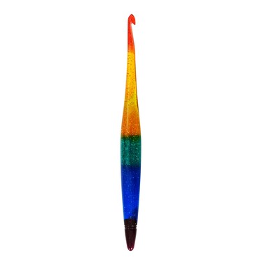 Ommi Ergonomic Handle Crochet Hooks  Handcrafted 7 Crochet Hook  Knitting Needle Craft Yarn Weave  Best Gift 45 mm Rainbow