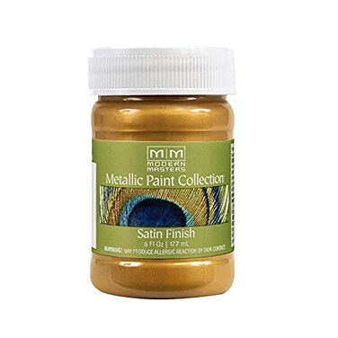 6 oz Modern Masters ME660 Pharaohs Gold Metallic Paint Collection Satin WaterBased Decorative Metallic Paint