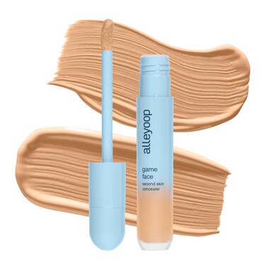 Alleyoop Game Face Concealer Makeup Lightweight to Medium Buildable Coverage Under Eye Concealer For Blemishes Creaseproof and Hydrating with Aloe Stem Cell Smooth Second Skin Finish  GoGetter