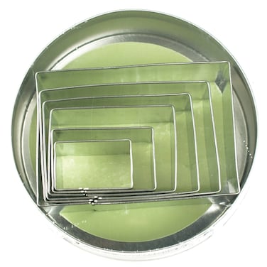 Fox Run Rectangle Cookie cutters 4 x 4 x 1 inches Metallic