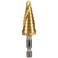 Klein Tools 25963 Step Drill Bit 14 to 34Inch Spiral DoubleFluted Cuts Thin Metal Plastic Aluminum Wood 14Inch Hex Shank VACO