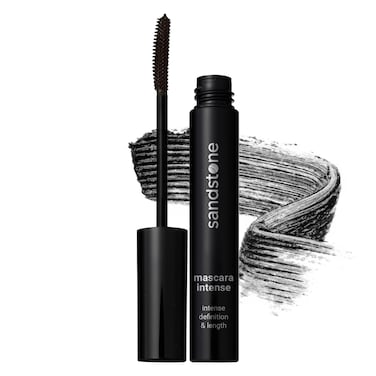Sandstone Scandinavia Hypoallergenic Black Mascara for Sensitive Eyes  SmudgeProof Sweatproof Lengthening Mascara with Intense Volume  Vegan Allergy Friendly Mascaras