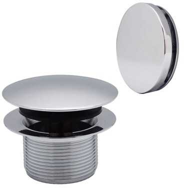 Westbrass D398RK26 112 NPSM Coarse Thread Mushroom TipToe Bathtub Drain Stopper with Illusionary Overflow Faceplate 1Pack Polished Chrome