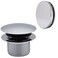 Westbrass D398RK26 112 NPSM Coarse Thread Mushroom TipToe Bathtub Drain Stopper with Illusionary Overflow Faceplate 1Pack Polished Chrome