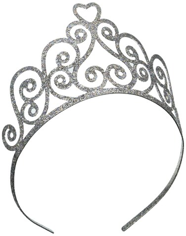 Glittered Tiara silver Party Accessory  1 count 1Pkg