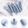 11Pcs Travel Makeup Brushes Set Mini Portable Makeup Brush Set with Travel Case Blending Face Powder Foundation Eye Shadow Concealer Make Up Brushes Tool Kit