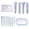 11Pcs Travel Makeup Brushes Set Mini Portable Makeup Brush Set with Travel Case Blending Face Powder Foundation Eye Shadow Concealer Make Up Brushes Tool Kit