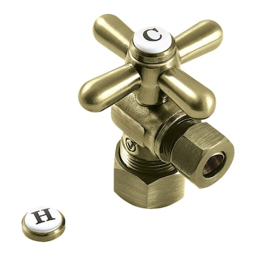 Kingston Brass CC53303X Vintage 58 x 38 OD Comp Angle Stop Valve Antique Brass