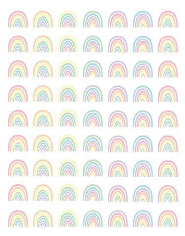Teacher Created Resources Pastel Pop Rainbows Mini Stickers