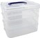 Teacher Created Resources Clear Stackable Storage Containers TCR20449 7L x 65W x 538H