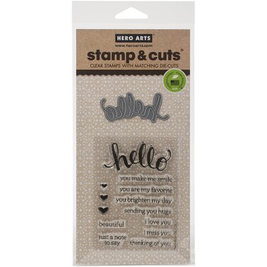 Hero Arts DC151 Stamp  Cut Hello