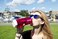 Clean Bottle Tritan Square BPAFree Water Bottle Opens from Both Ends 25 Ounce Raspberry