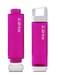 Clean Bottle Tritan Square BPAFree Water Bottle Opens from Both Ends 25 Ounce Raspberry