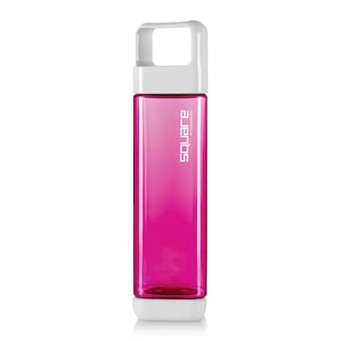 Clean Bottle Tritan Square BPAFree Water Bottle Opens from Both Ends 25 Ounce Raspberry