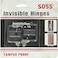 SOSS 303 Zinc Invisible Hinge with Holes for Wood or Metal Applications Mortise Mounting Black ECoat Exterior Finish Pack of 2