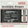 SOSS 303 Zinc Invisible Hinge with Holes for Wood or Metal Applications Mortise Mounting Black ECoat Exterior Finish Pack of 2