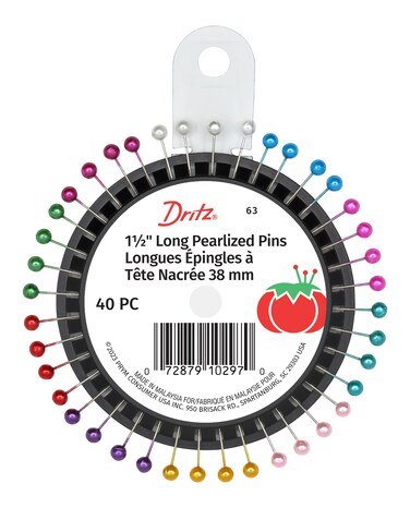 Dritz 129 Pearlized Pins Long 112Inch 50Count