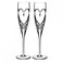 Waterford Love True Love Crystal Flute Pair