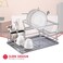 Home Basics 2Tier Steel Dish Rack with Removable Utensil Cup