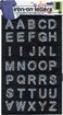 Dritz 2941 Ironon Letters Sequined Block 1Inch Silver 1Sheet
