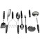 Chef Craft Basic Stainless Steel Kitchen Tool and Utensil Set 8 Piece Set Black