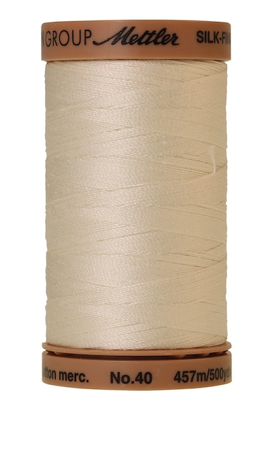 Mettler SilkFinish Solid Cotton Thread 500 yd475m Muslin