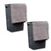 Mind Reader 60L Slim Laundry Hamper Clothes Basket Lid Ventilated Plastic 1725L x 1375W x 235H Set of 2 Gray