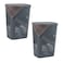 Mind Reader 60L Slim Laundry Hamper Clothes Basket Lid Ventilated Plastic 1725L x 1375W x 235H Set of 2 Gray
