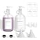 2 Pcs Glass Laundry Detergent Dispenser Half Gallon Liquid Laundry Soap Dispenser for Laundry Room 64 oz Each Laundry Detergent Bottles with Pump Dispenser Includes Labels Funnel Measuring Cup
