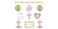 Amscan Sweet Christening Pink Paper Decorating Kit 10 Ct  Party Decoration
