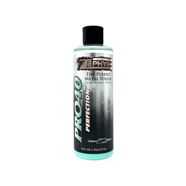 Zephyr Pro40 The Perfect Metal Polish for Chrome Stainless Steel Aluminum Brass Copper Silver and Magnesium Made in USA 16oz
