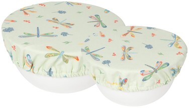 Now Designs Save Set Bowl Covers Set of 2 Dragonfly