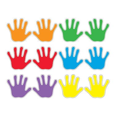 Trend Handprints Classic Accents Variety Pack Classroom Bulletin Board Cut Outs 512 to 6 Inches 36 Count