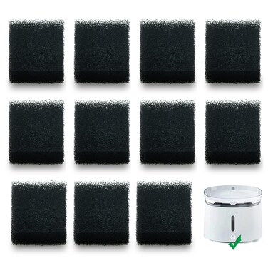 12 Pack Replacement PreFilter Sponges for 68oz2L Ultra Quiet Cat Water Fountain