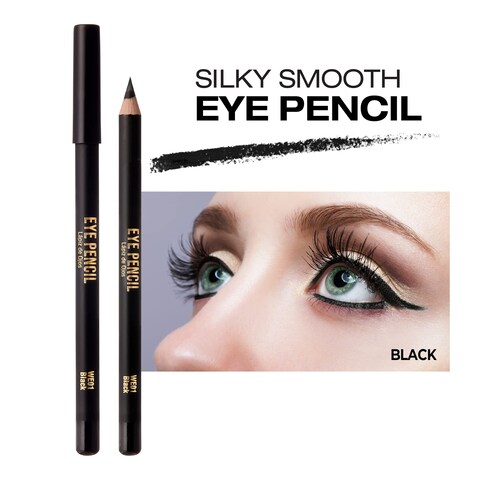KISS New York Professional Slim Eye Pencil Creamy Soft Eye Liner Smooth LongLasting Rich Eyeline Color Natural Eye Makeup WaterResistant Black