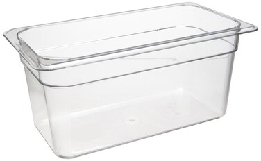 Cambro 36CW 56 qt Capacity 1234 Length x 61516 Width x 6 Depth Camwear Clear Polycarbonate Third Size Food Pan