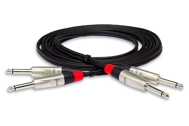 Hosa HPP010X2 Pro Stereo Interconnect Dual REAN 14 in TS to Same 10 ft