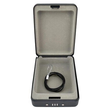 Helix Deluxe Personal Locking Safe with Tether HeavyDuty Steel Construction 61219