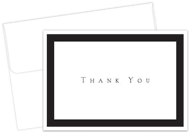 Great Papers Tuxedo Black Thank You Note Card and Envelope 4875 x 3375 folded 1472089
