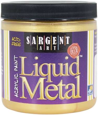 Sargent Art 8oz Liquid Metal Acrylic Paint Gold