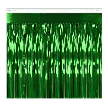 Beistle 2Ply Green Metallic Fringe Drape