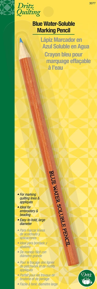 Dritz 3077 Water Soluble Marking Pencil Light Blue