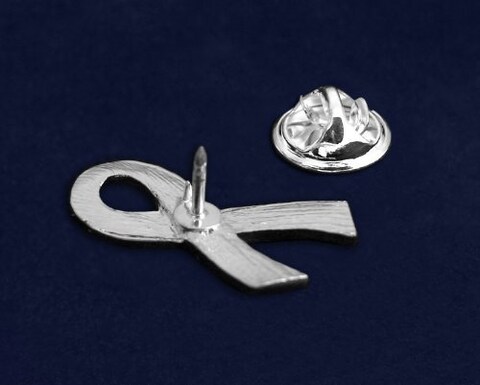 Dark Blue Ribbon Awareness Pin  Support Colon Cancer Child Abuse Rectal Cancer and Human Trafficking Causes  Elegant Symbol of Compassion and Advocacy