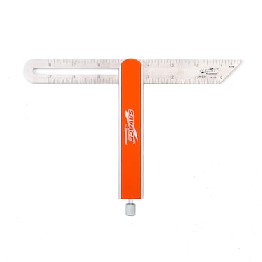 Swanson Tool Co SVV150 9 inch Savage Tbevel with Stainless Steel Rule InchesMetric Marks Comfort Grip Handle Secure Metal Knob