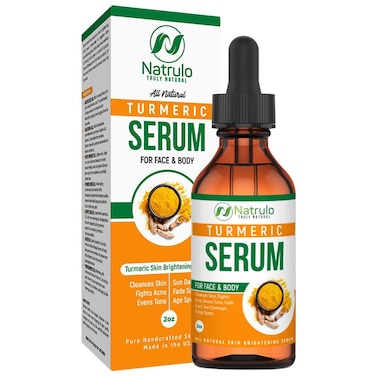 Turmeric Serum for Face  Body  All Natural Turmeric Skin Brightening Serum for Spots  Turmeric Facial Repair Serum Cleanses Skin Fights Acne Evens Tone Minimizes Pores  Pure Turmeric Oil