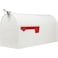 Architectural Mailboxes Admiral Aluminum Post Mount Mailbox Compatibility Code B ADM16WAM Textured White Large Capacity