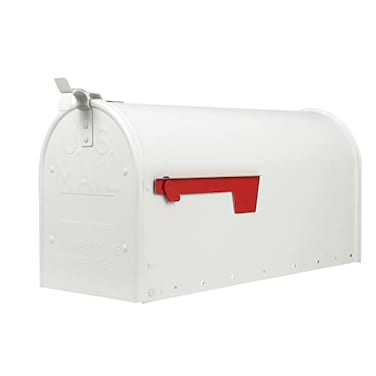 Architectural Mailboxes Admiral Aluminum Post Mount Mailbox Compatibility Code B ADM16WAM Textured White Large Capacity
