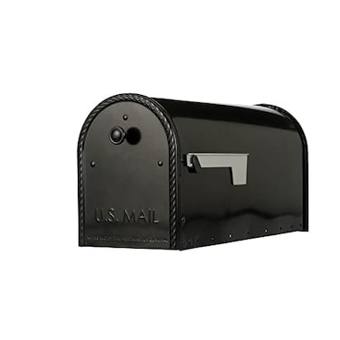 Architectural Mailboxes Edwards Galvanized Steel Post Mount Mailbox Compatibility Code B EM160BAM Black Large Capacity