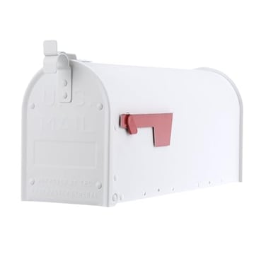 Architectural Mailboxes Admiral Aluminum Post Mount Mailbox Compatibility Code A ADM11WAM Textured White Medium Capacity