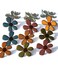 Eyelet Outlet Shape Brads 12PkgStitched FlowersFall Multi